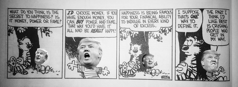 Illustration for article titled Donald Trump actually makes a pretty decent Calvin in Calvin & Hobbes